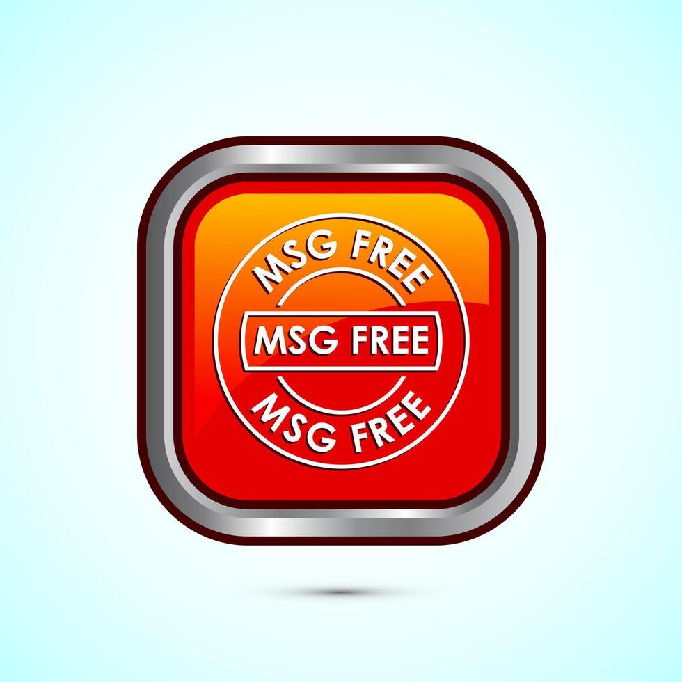 MSG free icon design, Msg label sign for web and app. Orange color square button design vector