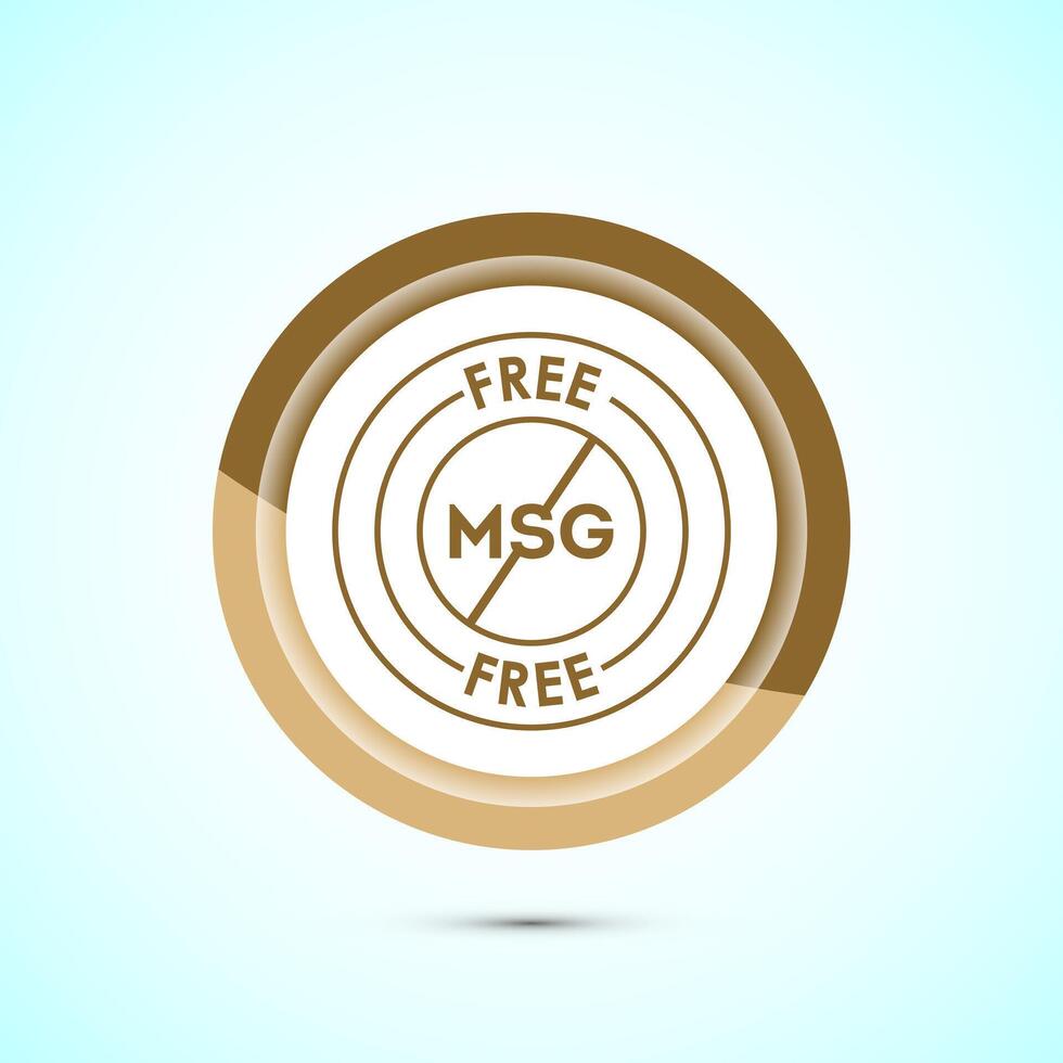 MSG free icon design illustration, Msg label sign for web and app. Gold color button design vector