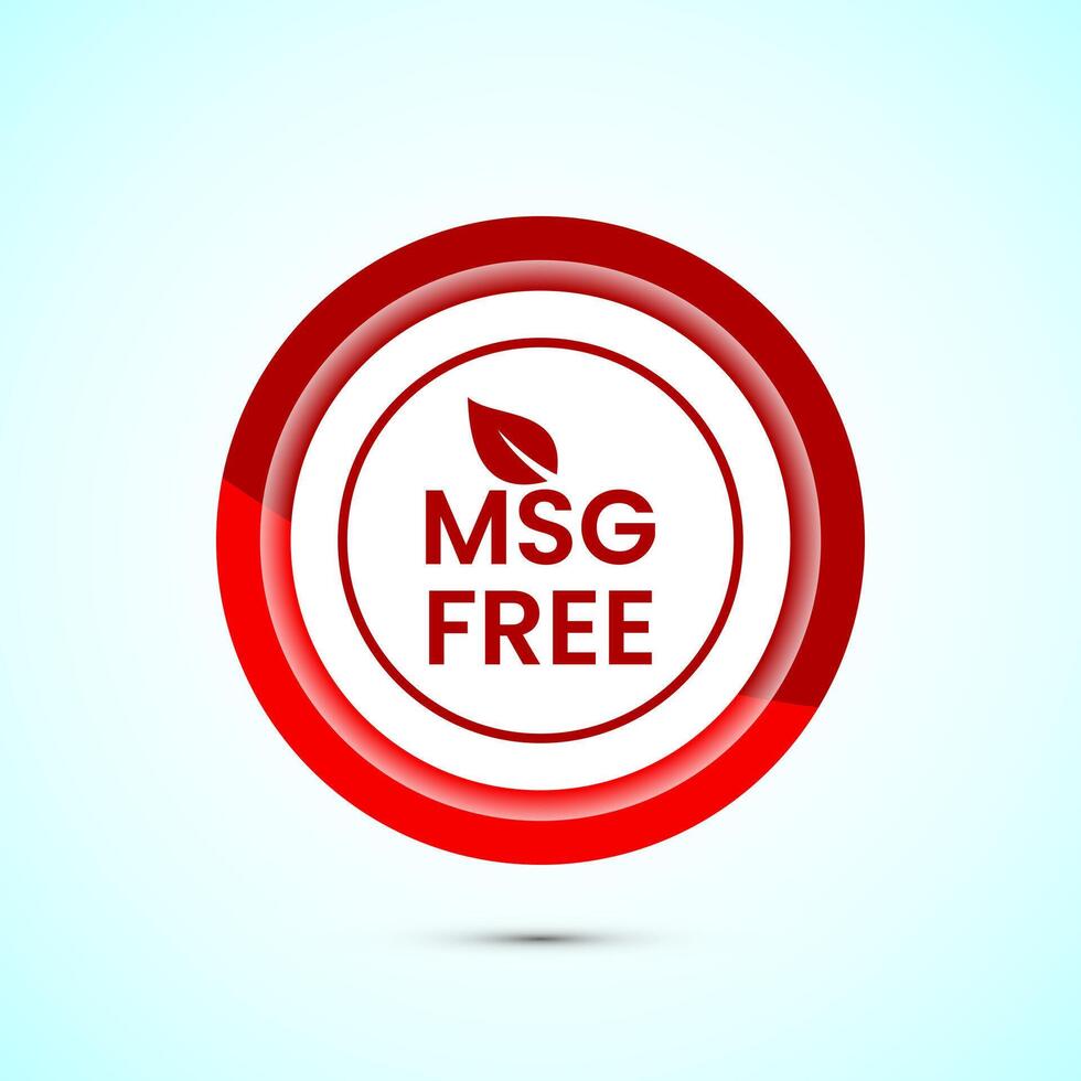 MSG free icon design illustration, Msg label sign for web and app. Red color button design vector