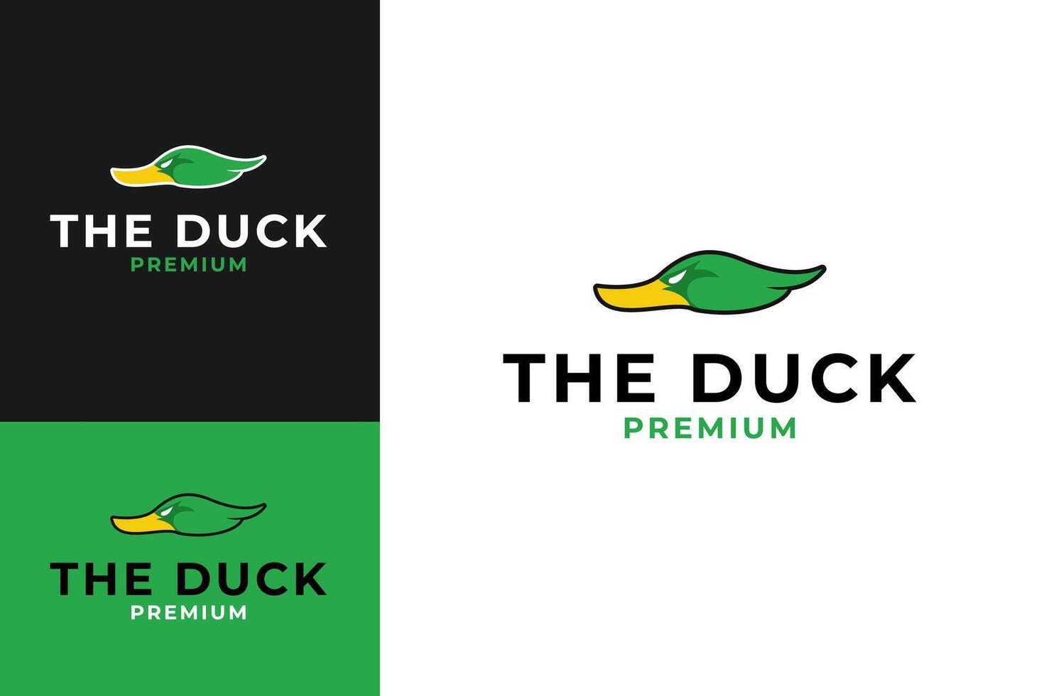 Duck head logo design template symbol illustration vector