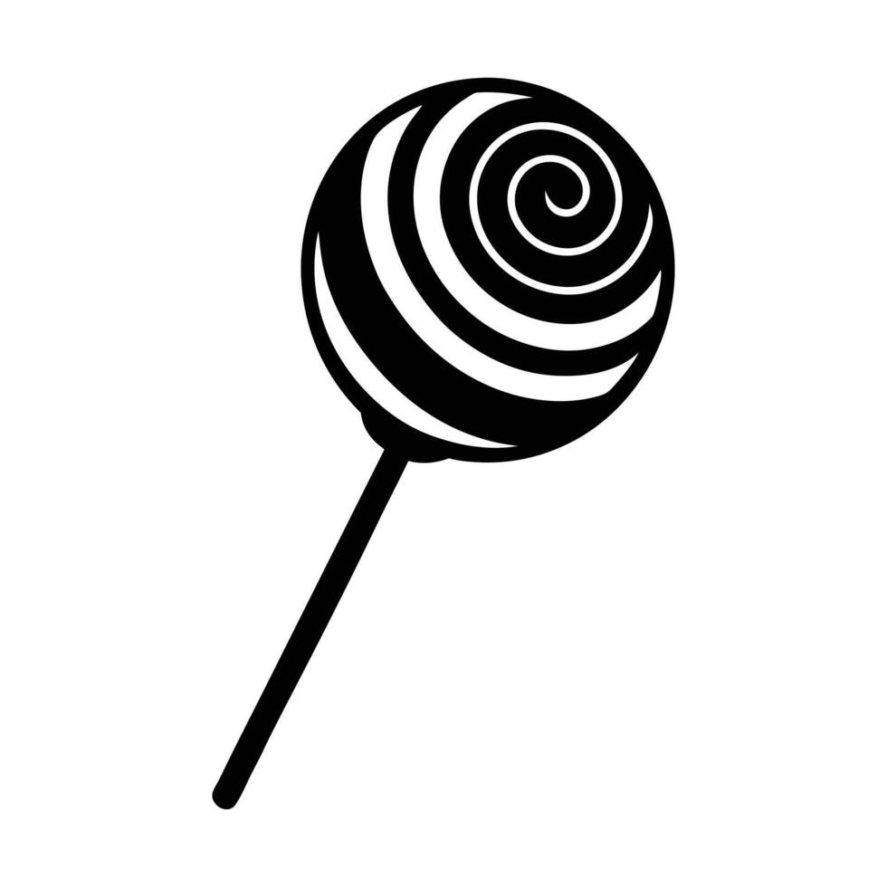 lollipop black and white illustration vector