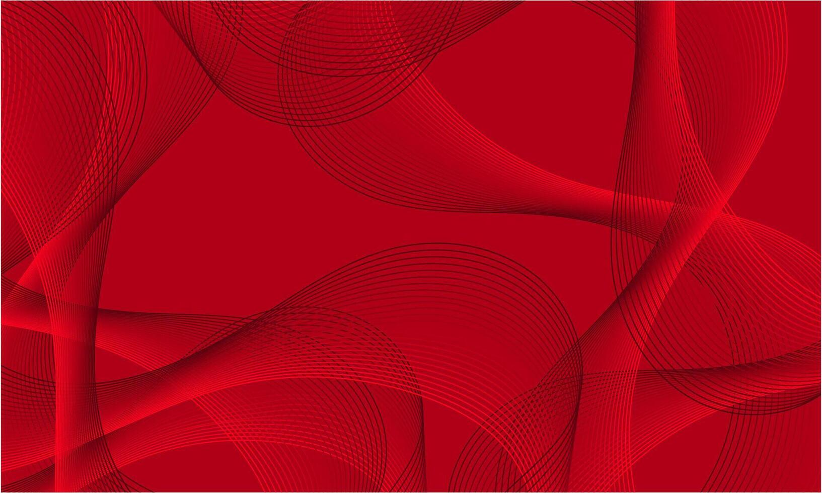 Abstract red background with flowing curves and lines background design vector