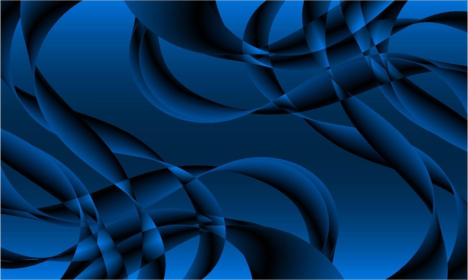 Abstract Blue Geometric Shapes and Curves Background Design vector