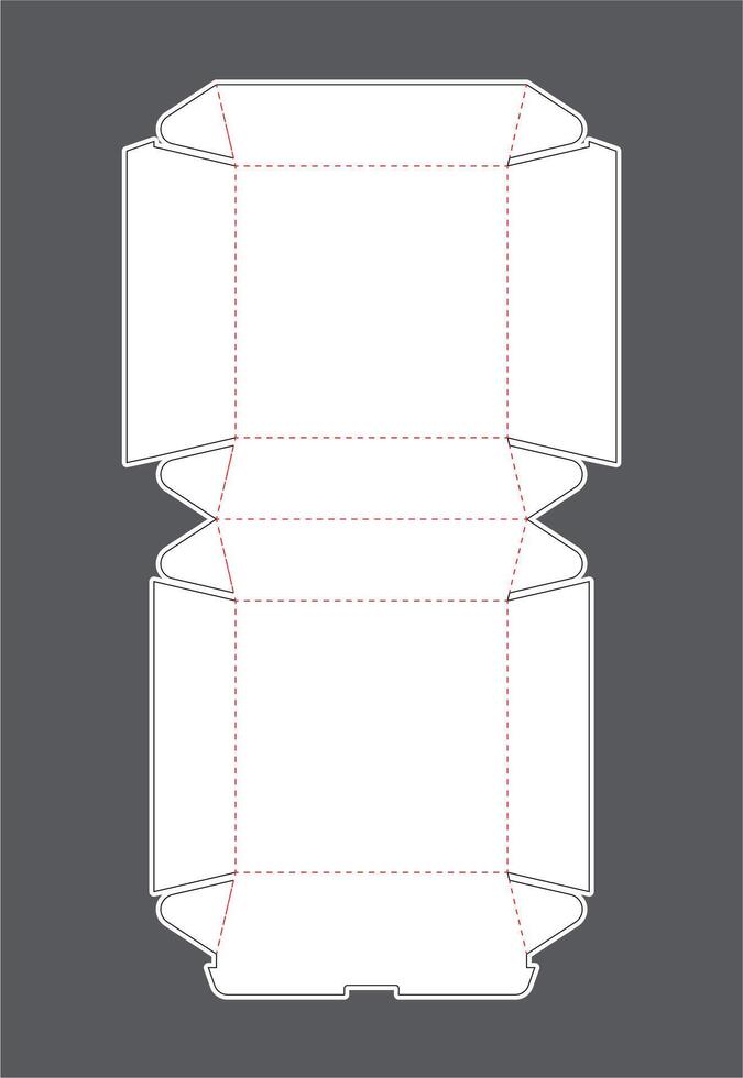Burger Box Die Cut Template vector