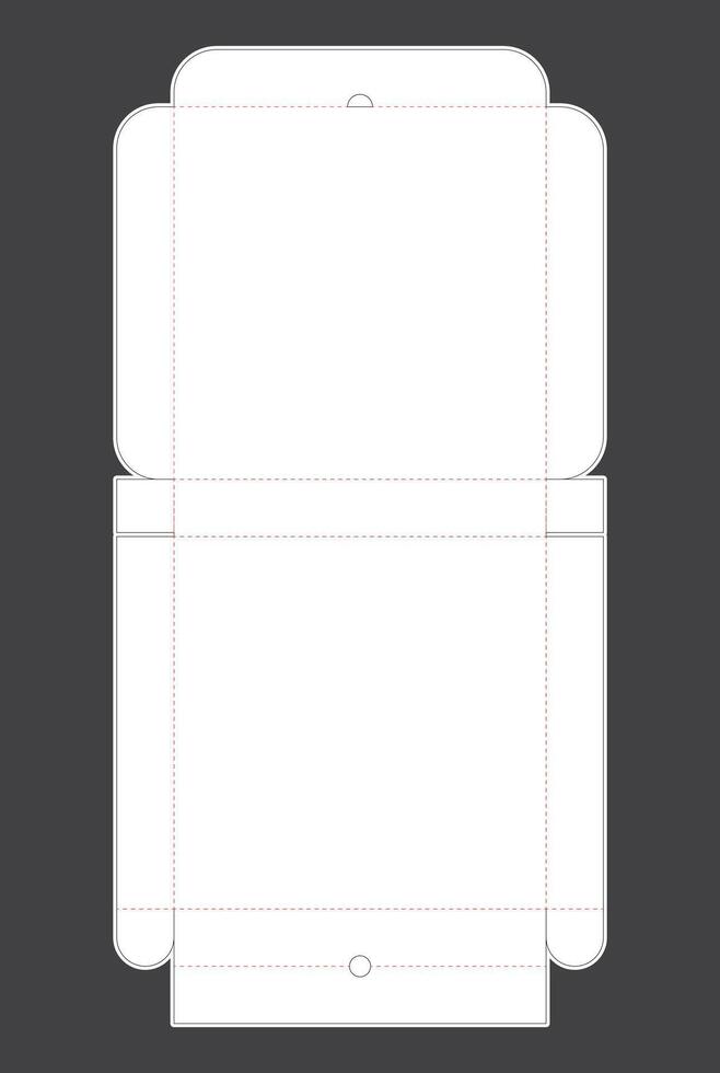 Pizza Box Die Cut Template vector