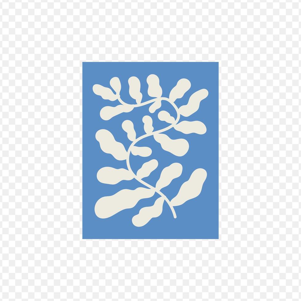 A blue and white plant on a white background vector