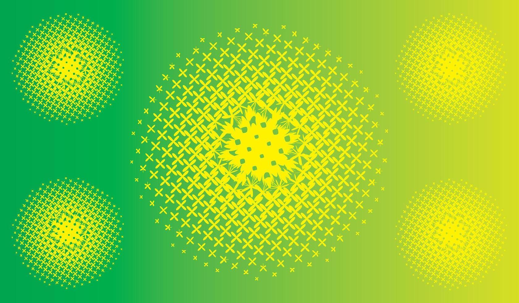 Green Abstract Background with Dots and Halftone Pattern vector