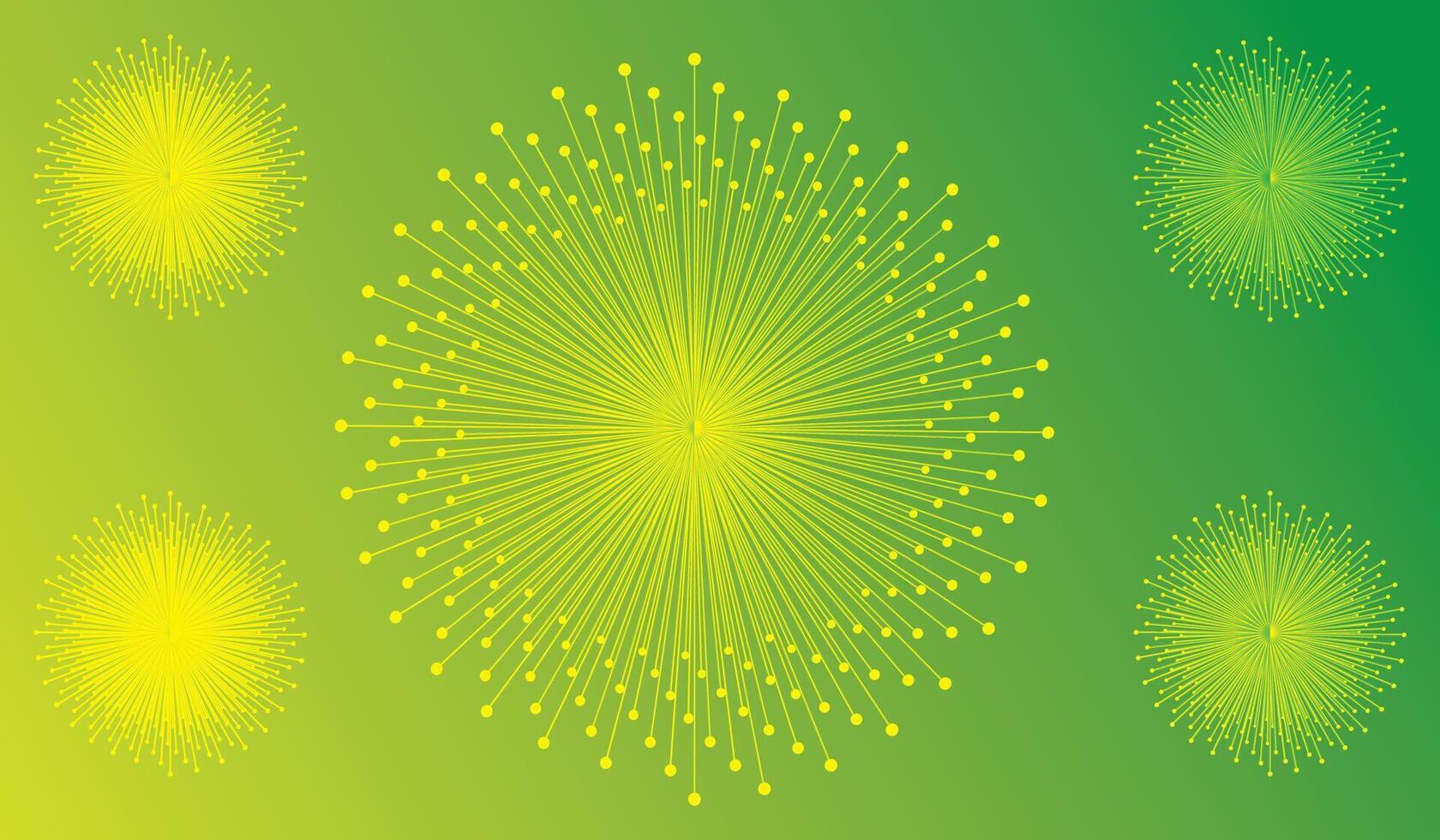 Abstract Green Background with Sunburst and Light Rays vector