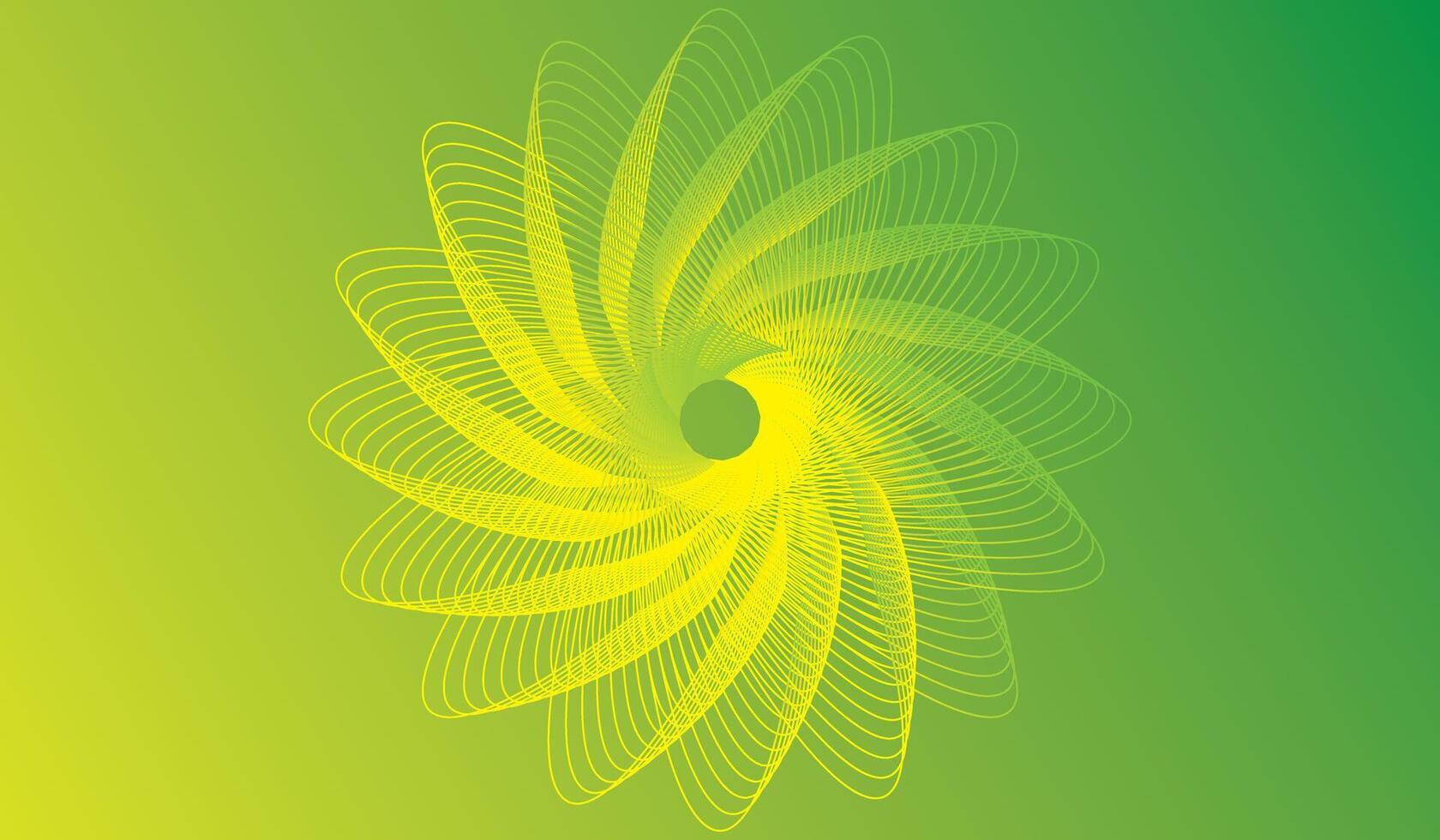 Abstract floral green spiral pattern with curves and texture design vector