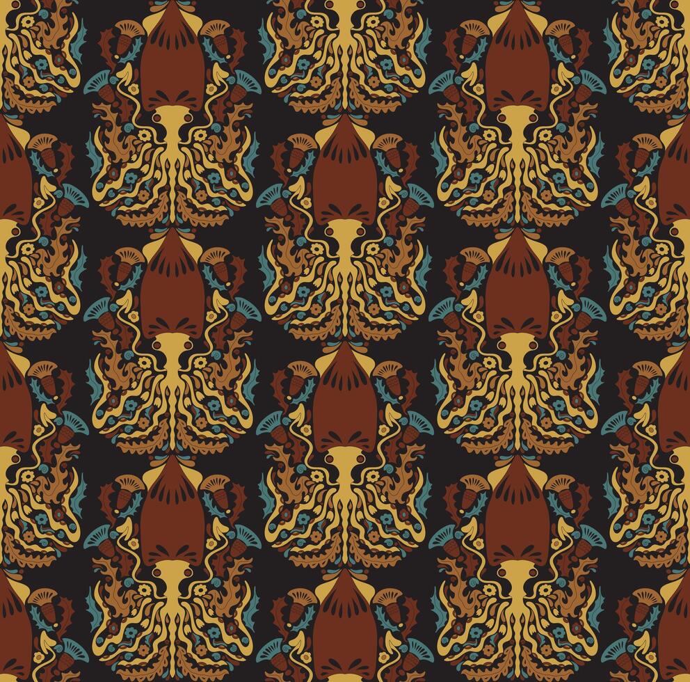 a pattern with a lot of different animals on it vector