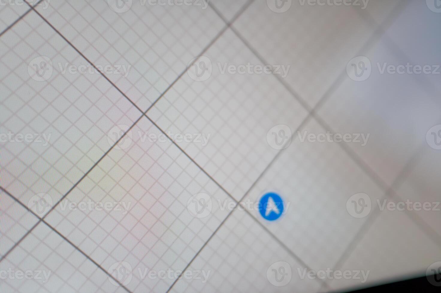 Close-up of Digital Map Interface with Location Marker with no connection to GPS photo
