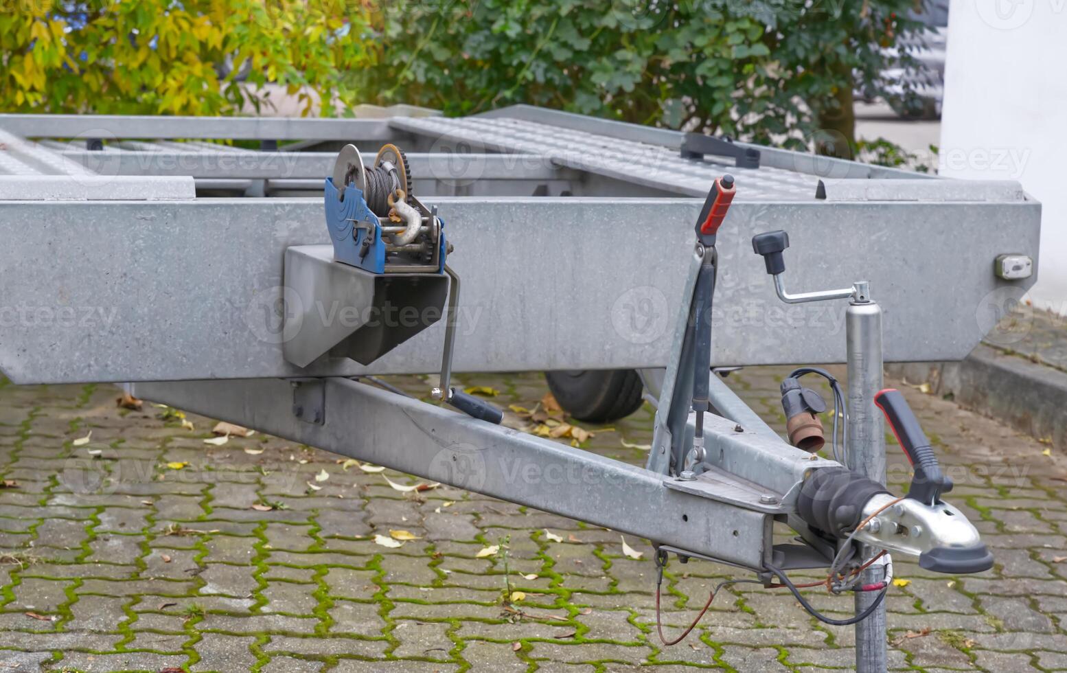Close-Up of a Boat Trailer with Winch and Hitch photo