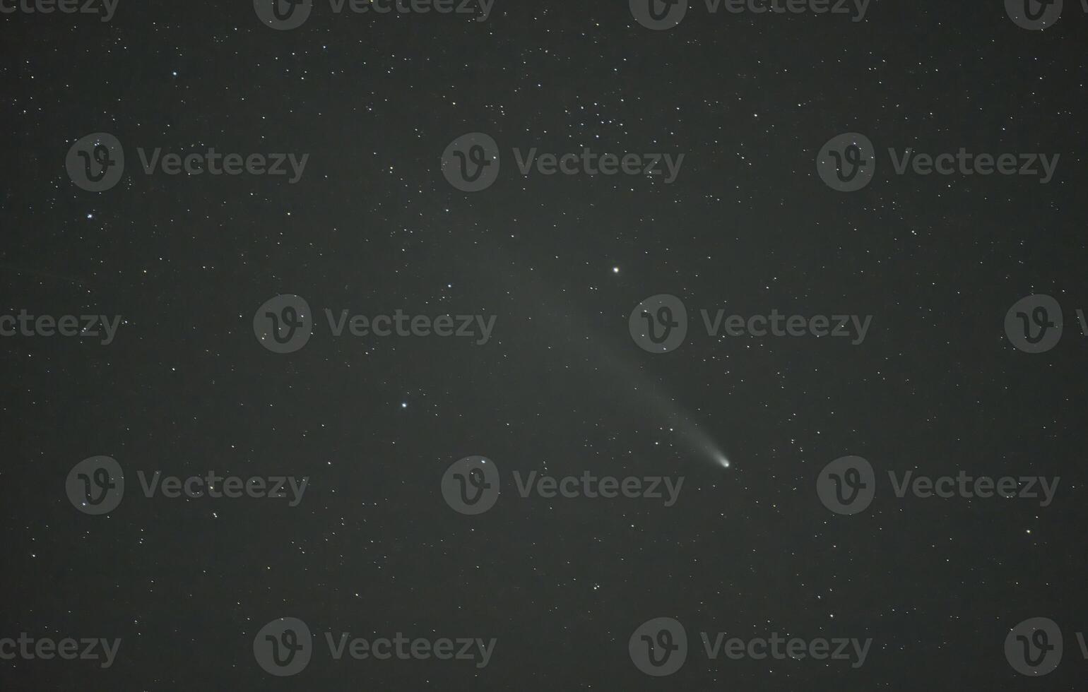 Comet C3 2023 in a Starry Night Sky and stars photo