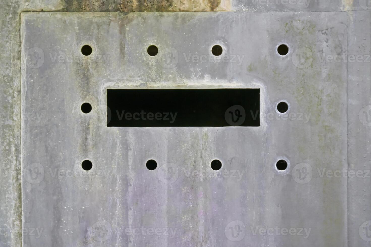 Textured Concrete Wall with Openings photo