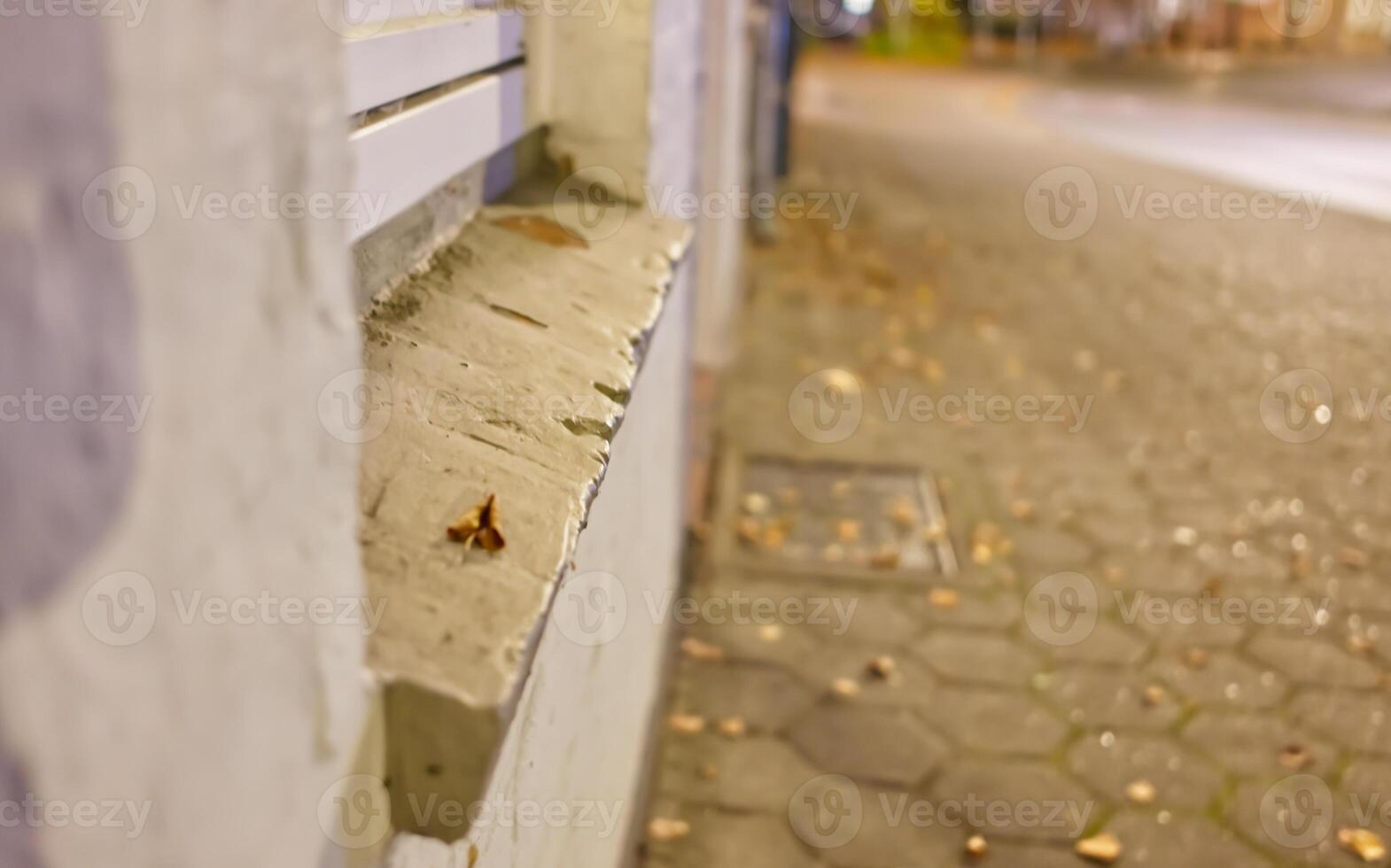 Close-Up of a Textured Wall at Night photo