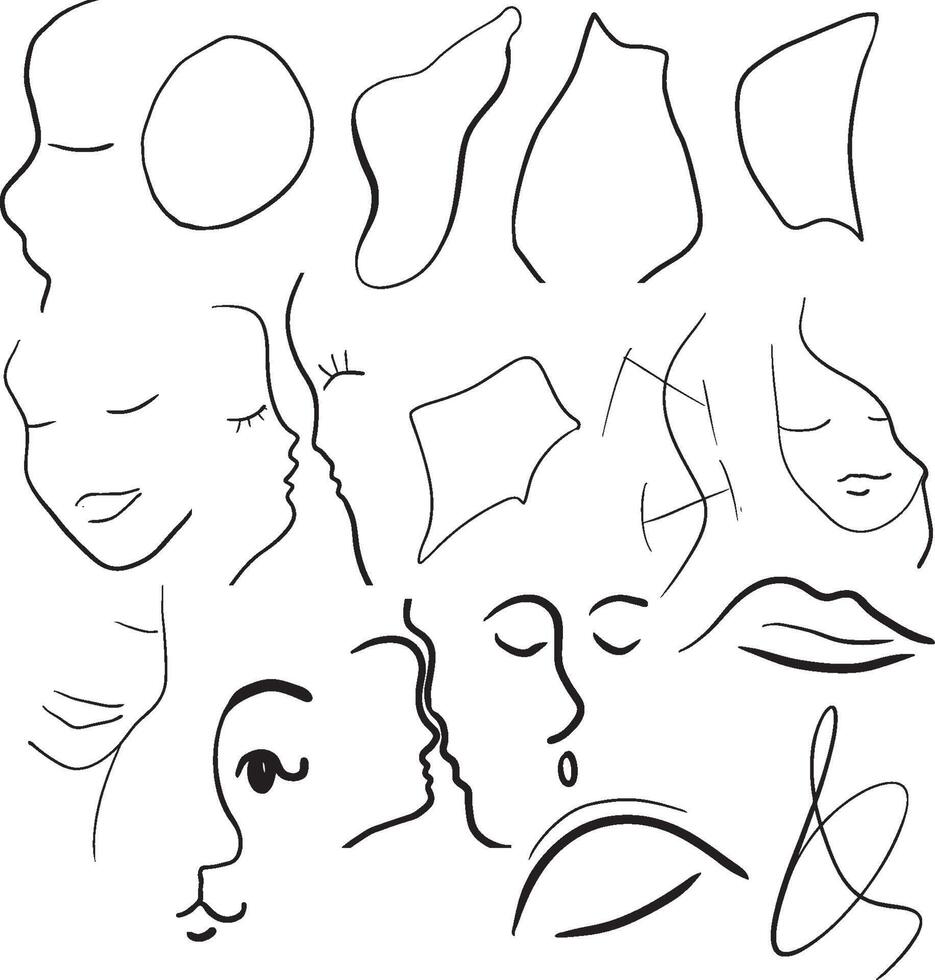 abstract art organic shape creator of Lines vector