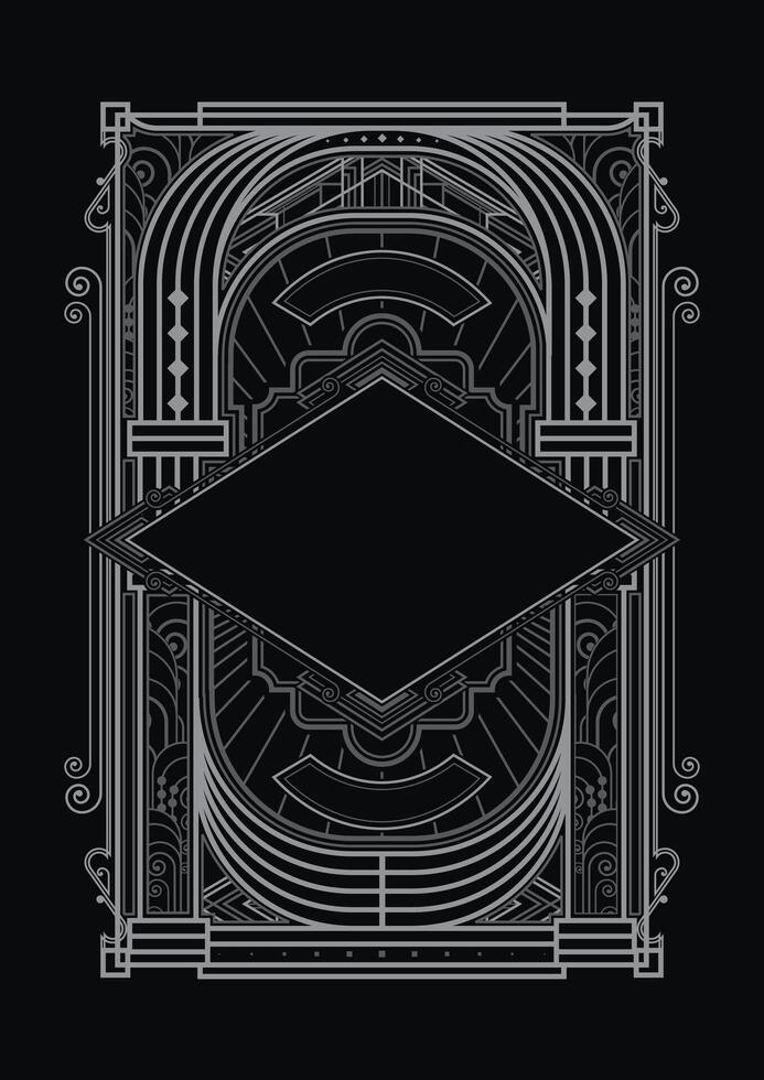 artdeco line frames vector