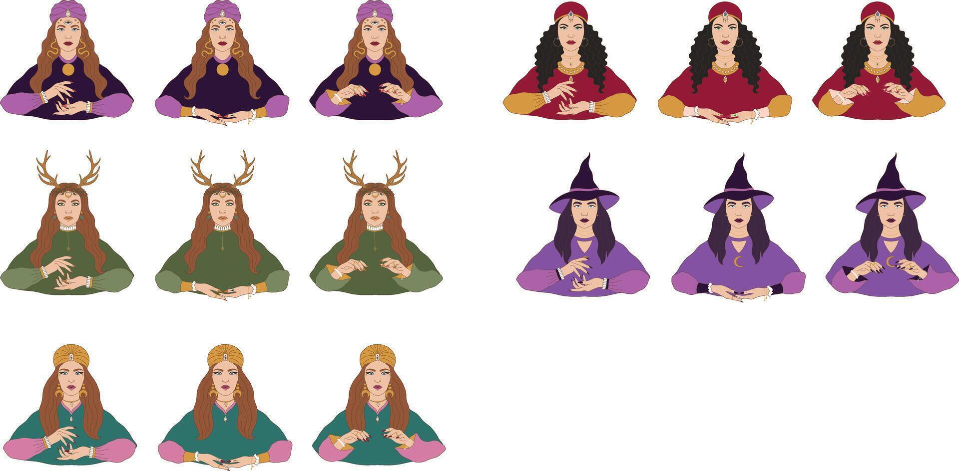fortune telling character vector