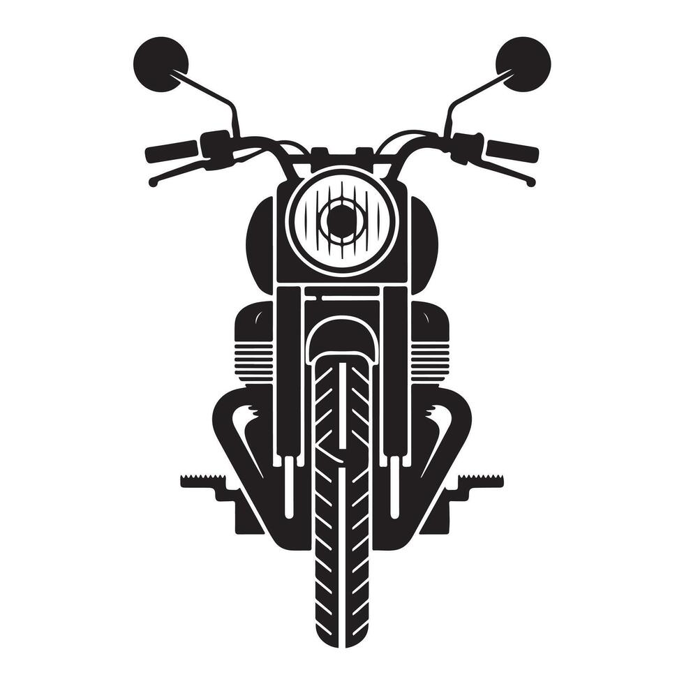 Classic Motorcycle Silhouette Design.. vector