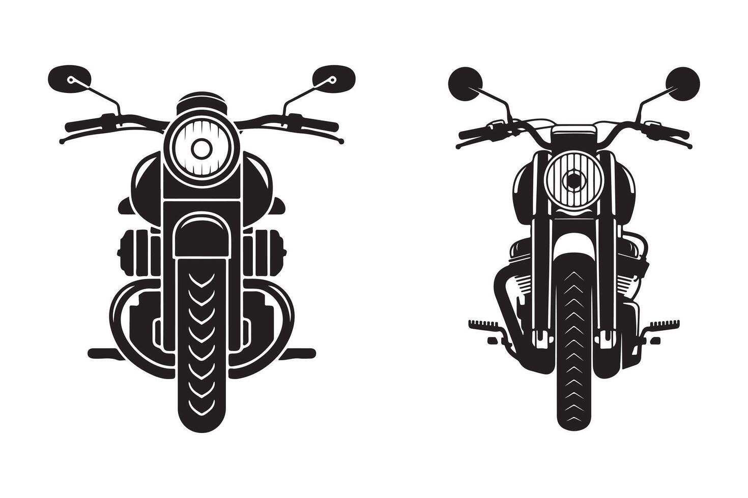 Classic Motorcycle Silhouette Design vector