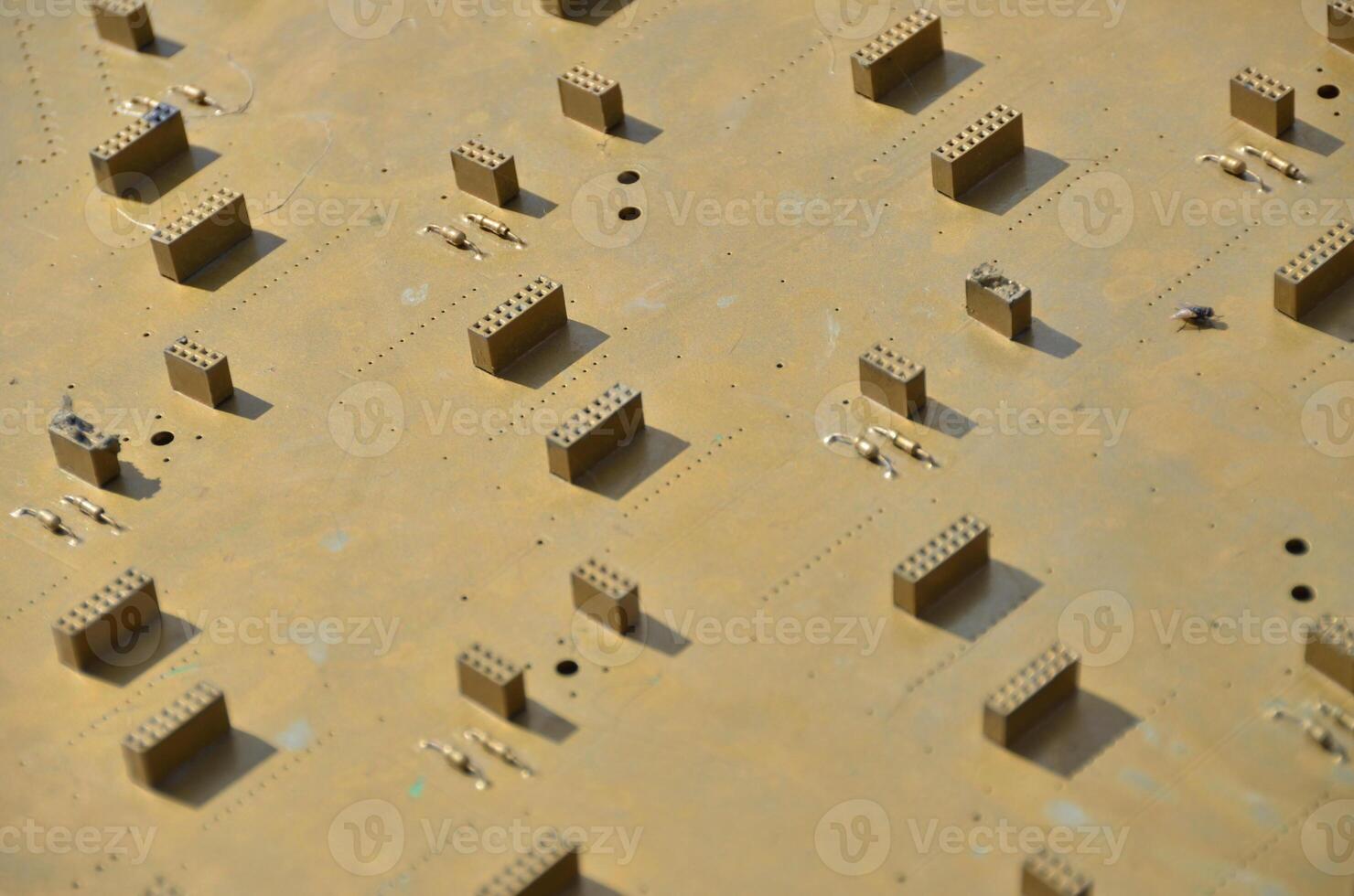Close-Up of Textured Surface with Rectangular Blocks photo