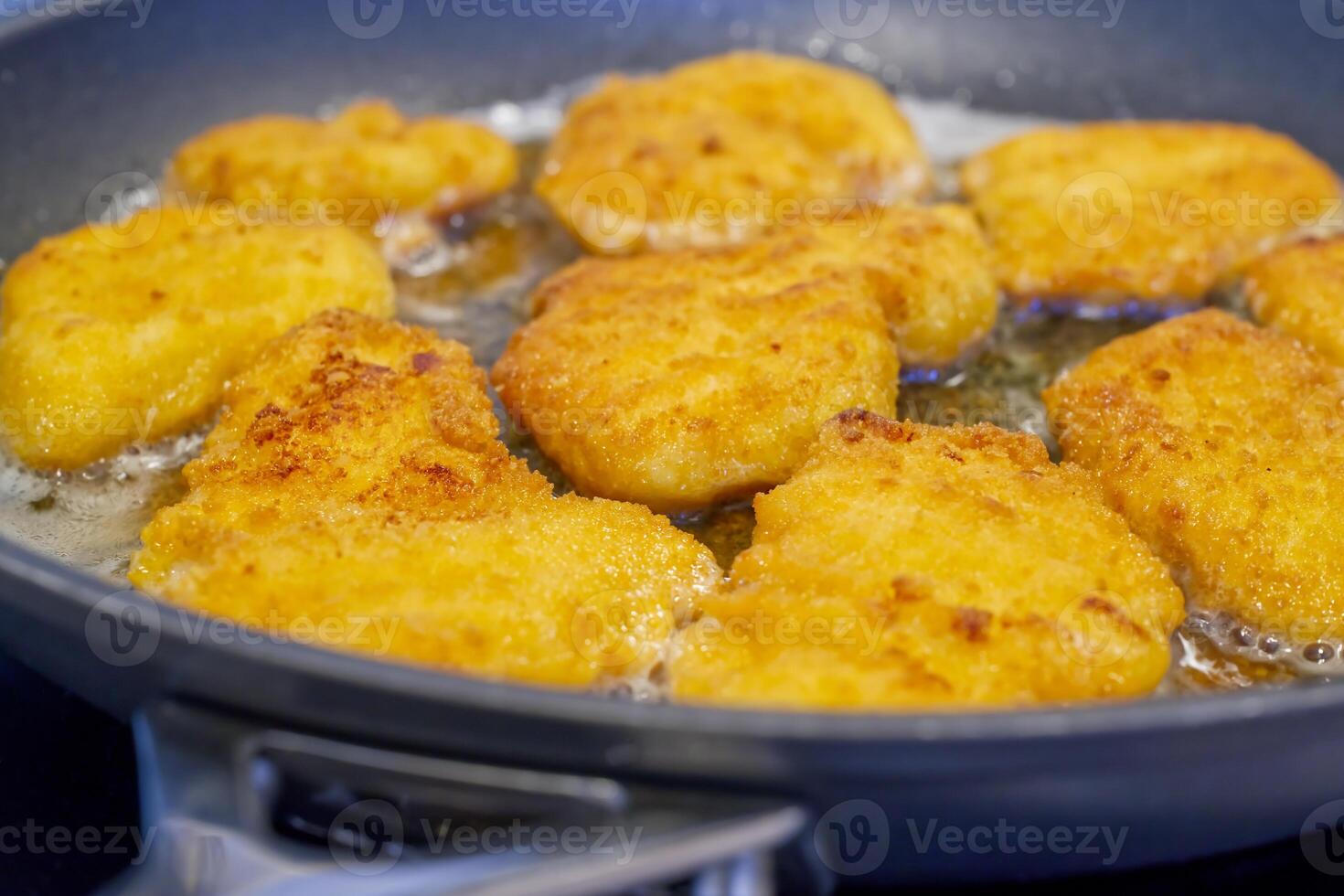 Fried Chicken Nuggets in Skillet photo