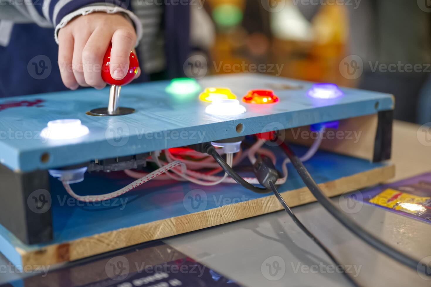 Colorful Arcade Game Controller with Joystick photo