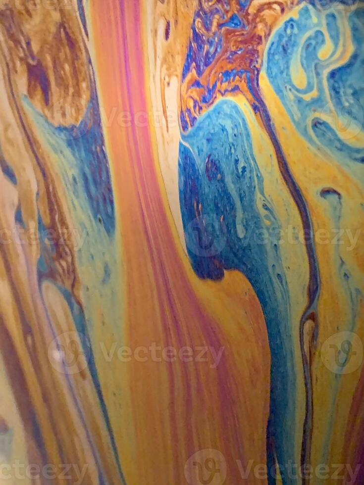 Vibrant Abstract Swirls of Color from soap bubbles photo