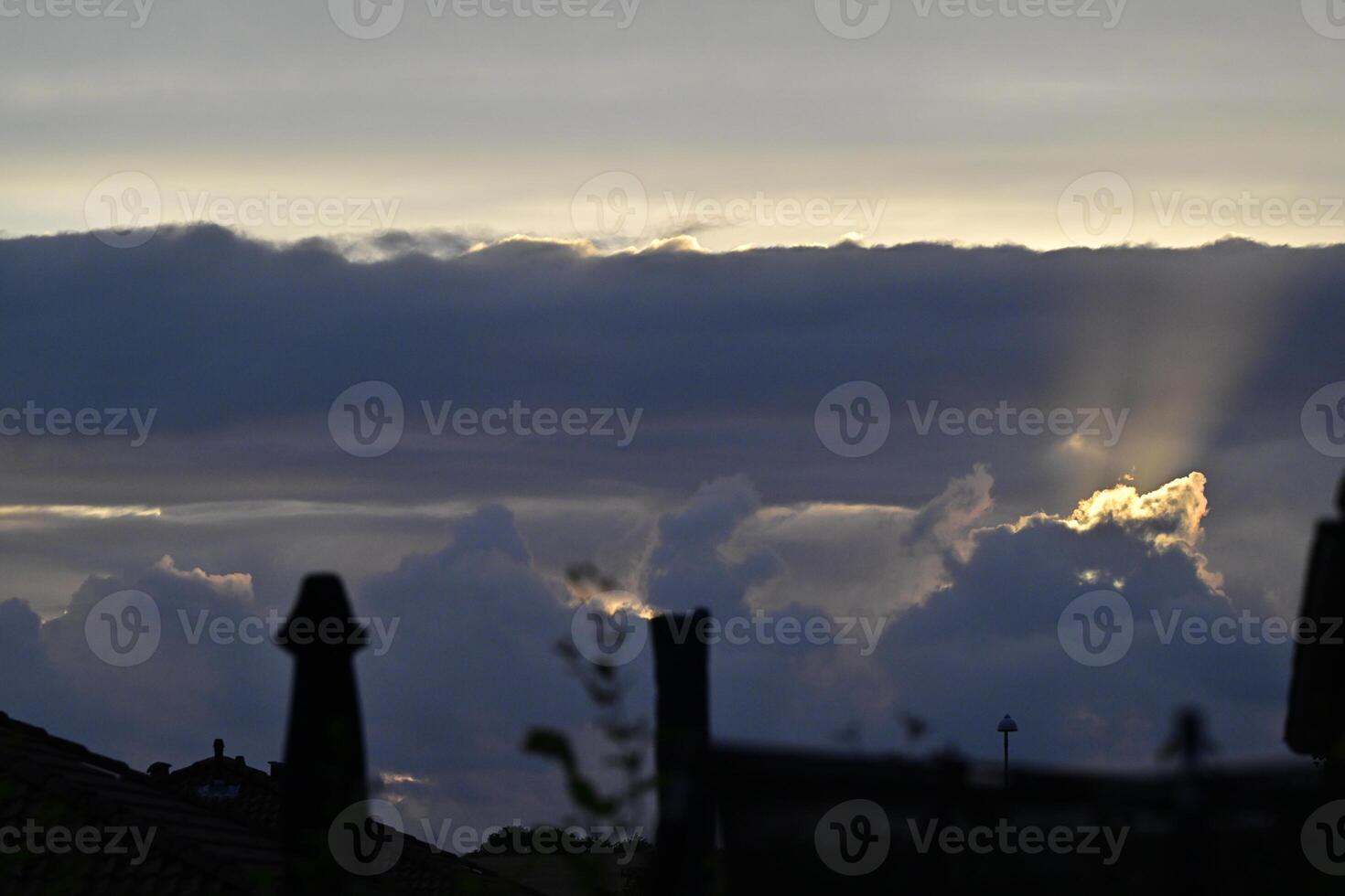 Dramatic Sunset with Rays of Light photo