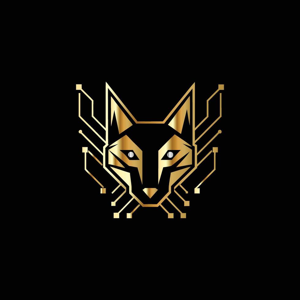 a logo for a company that is called the fox vector