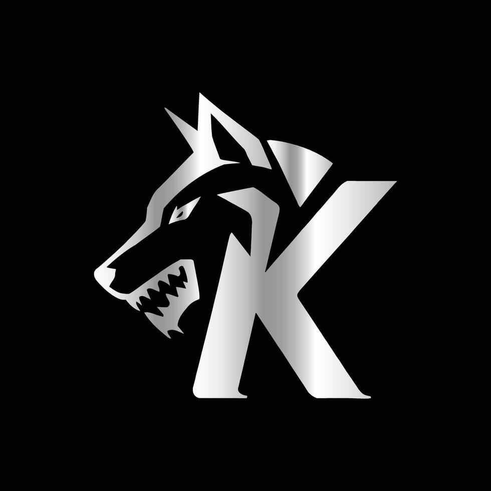 the letter k is shown in a black background vector