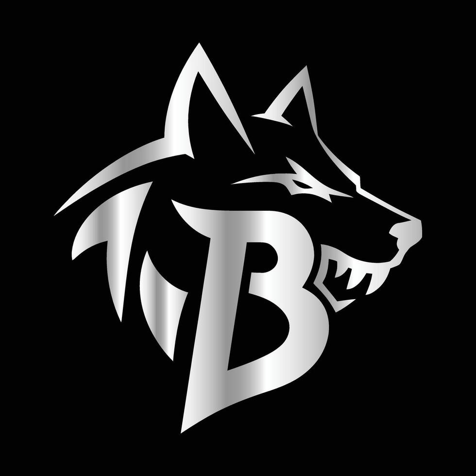 the logo for the b team of the wolf vector