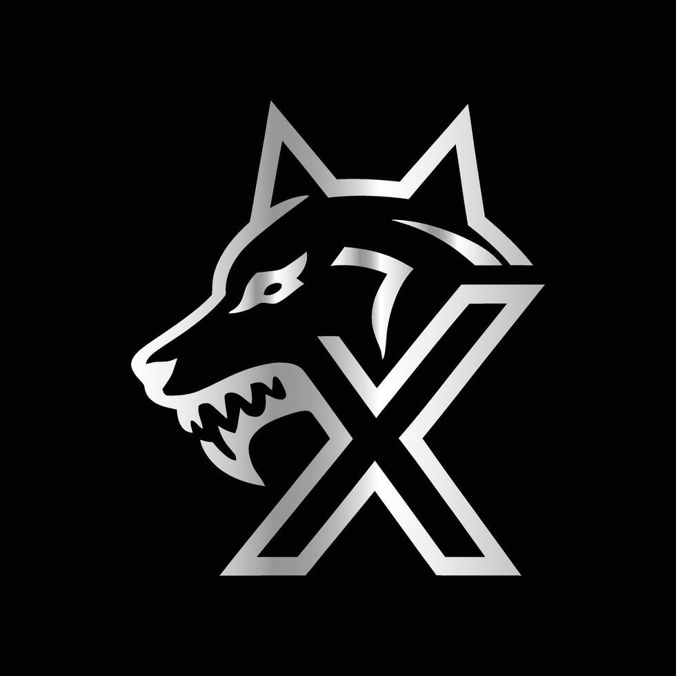 the logo for a company called x . vector