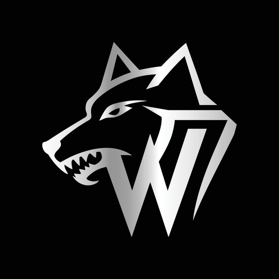 the logo for a team called wolf vector