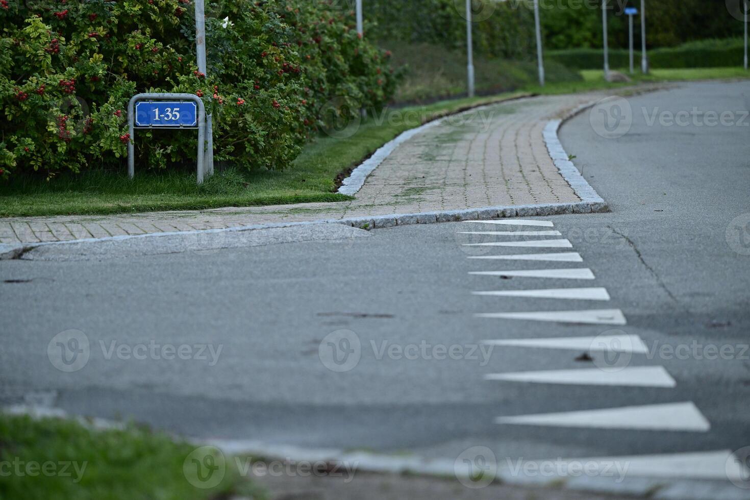 Curving Road with Sign 1-35 photo