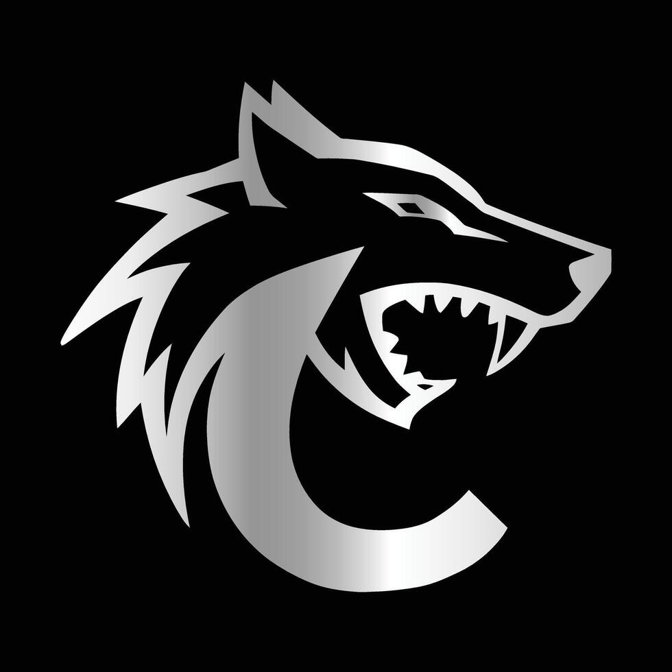 the logo for a team called c wolves vector