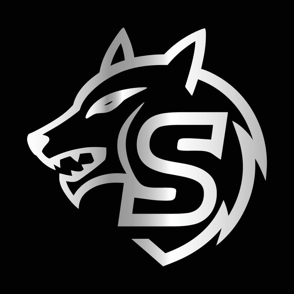 the logo for a team called wolf . vector