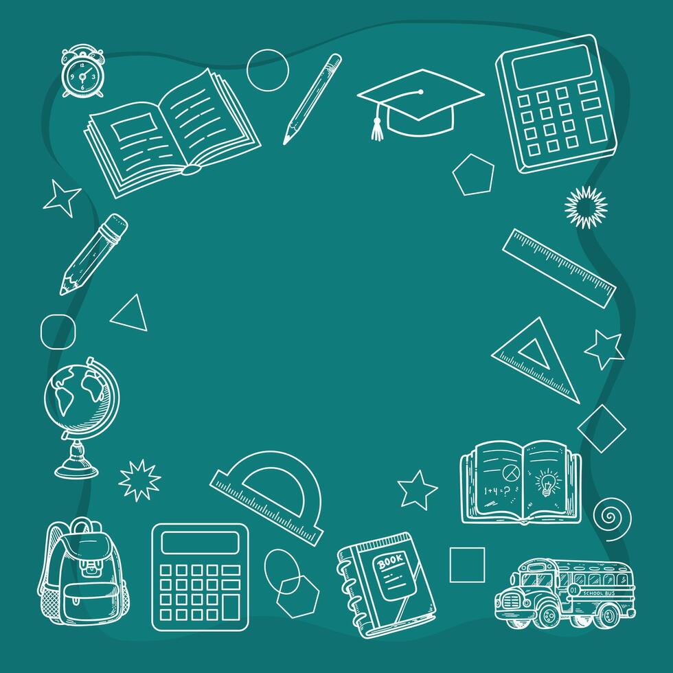 Template background for back to school themed celebration advertising vector