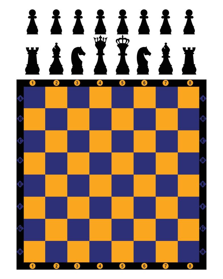 Classic Chessboard with Pieces Ready for a Game vector