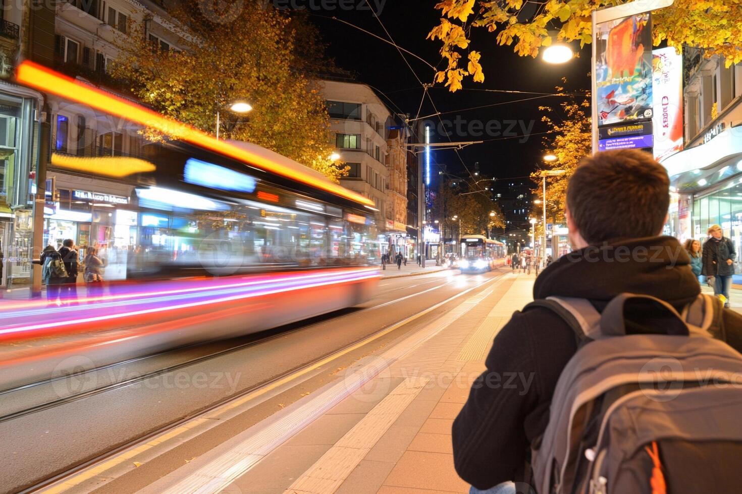 A man with a backpack photo