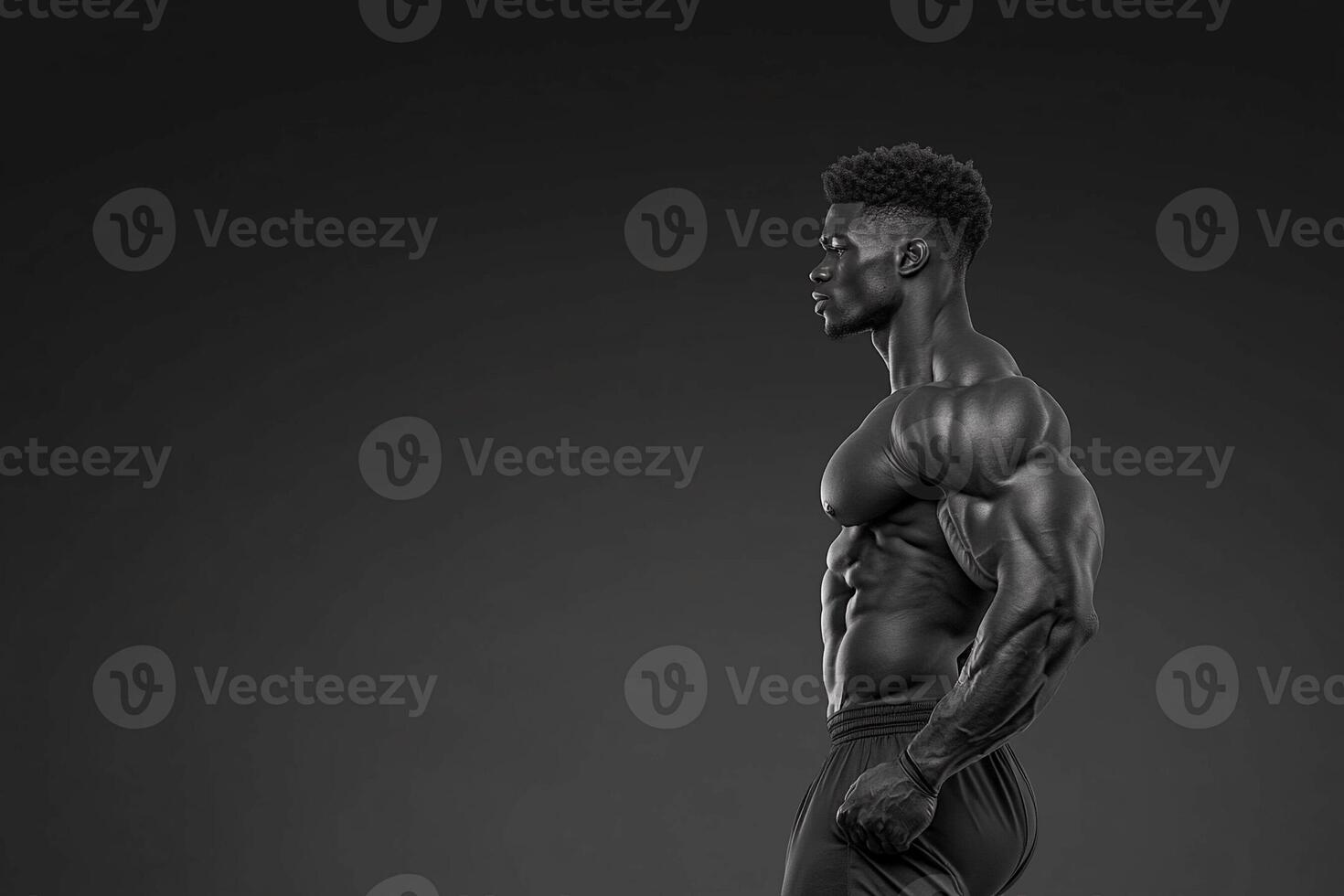 A black and white photo of a man with his back to the camera