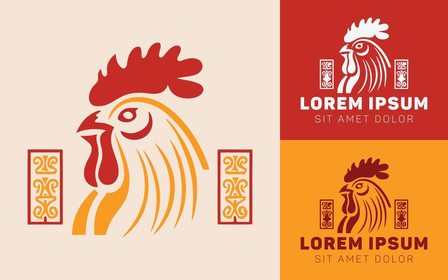 Minimalist Chicken Head simple minimalist simple logo icons vector