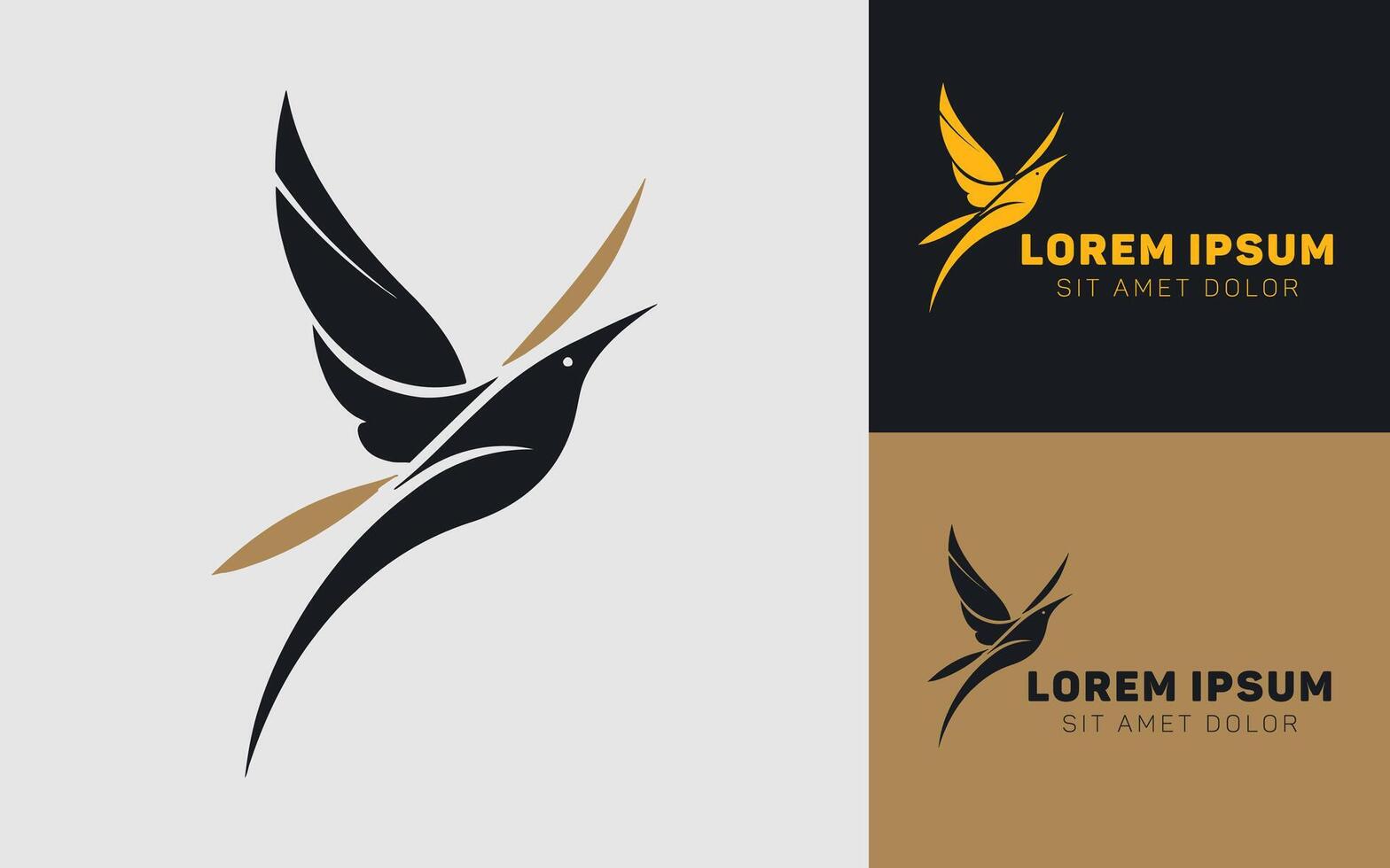 Modern Abstract Bird Shape in Minimalist Design vector