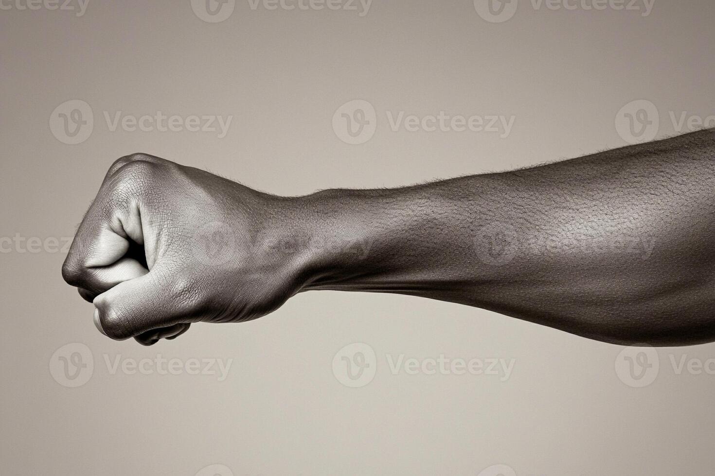 A man's arm is pointing up in the air photo