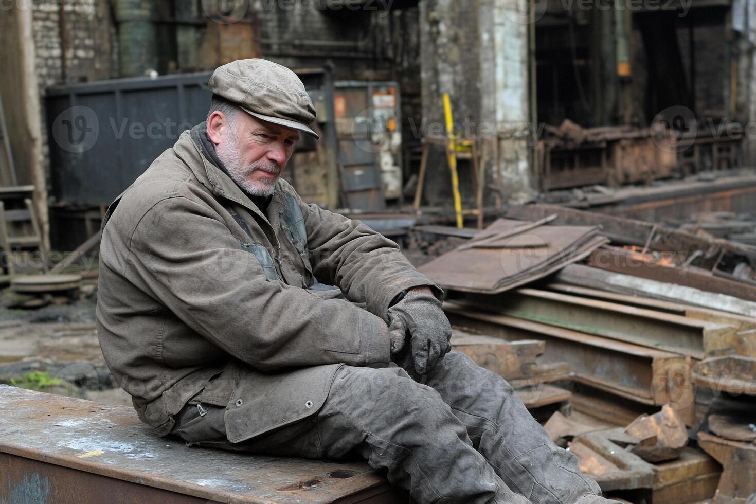 A man sitting on a bench photo