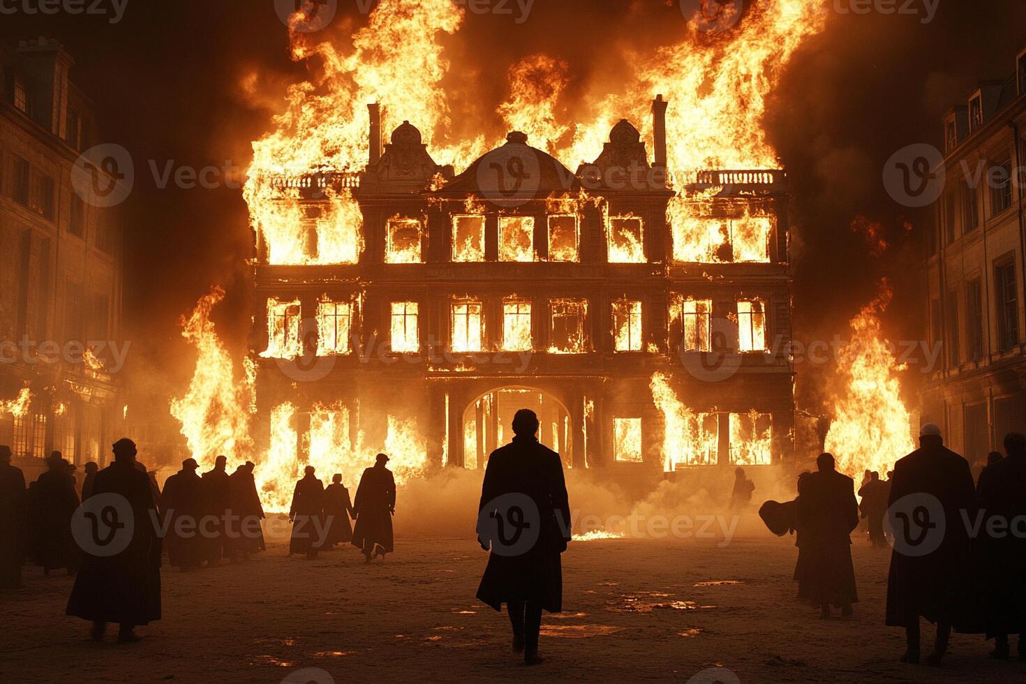 The burning of the house of lords photo