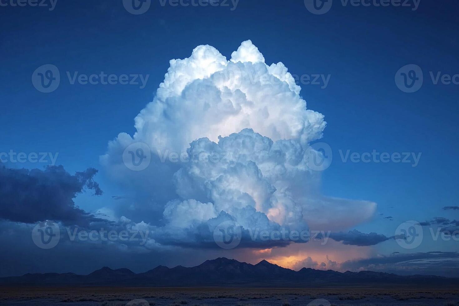 A large cloud is seen in the sky photo
