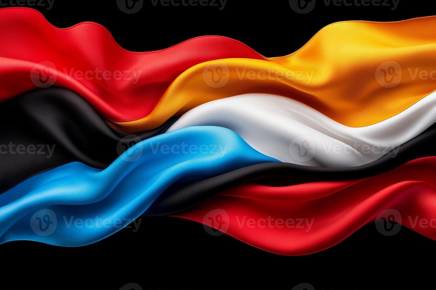 The flag of uzbekistan is shown in the wind photo