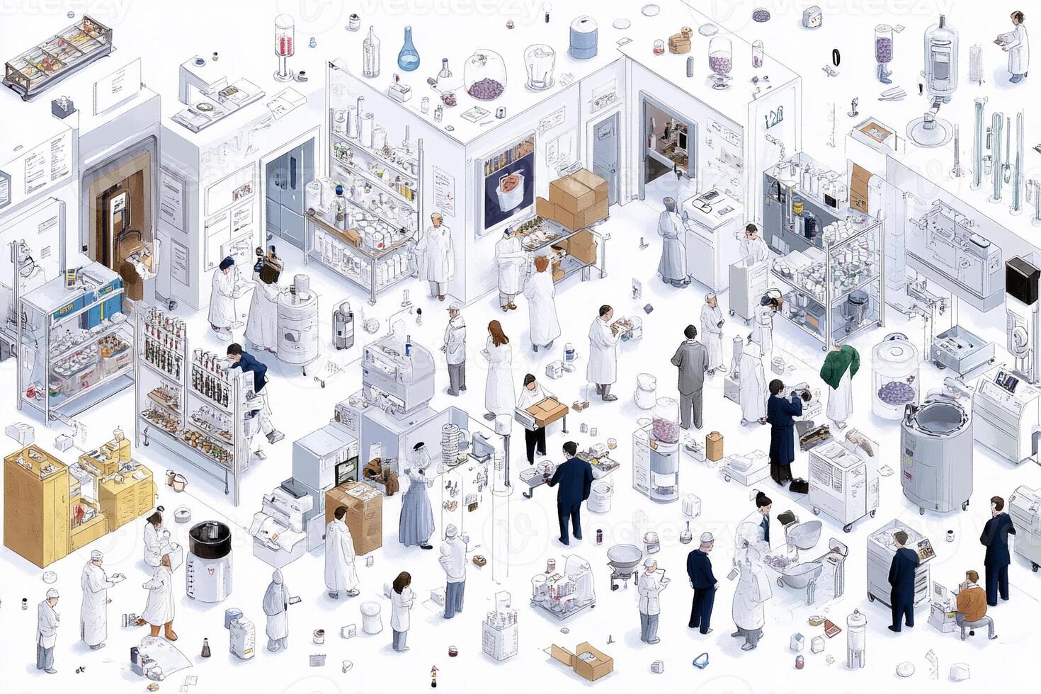 A large group of people in a laboratory photo
