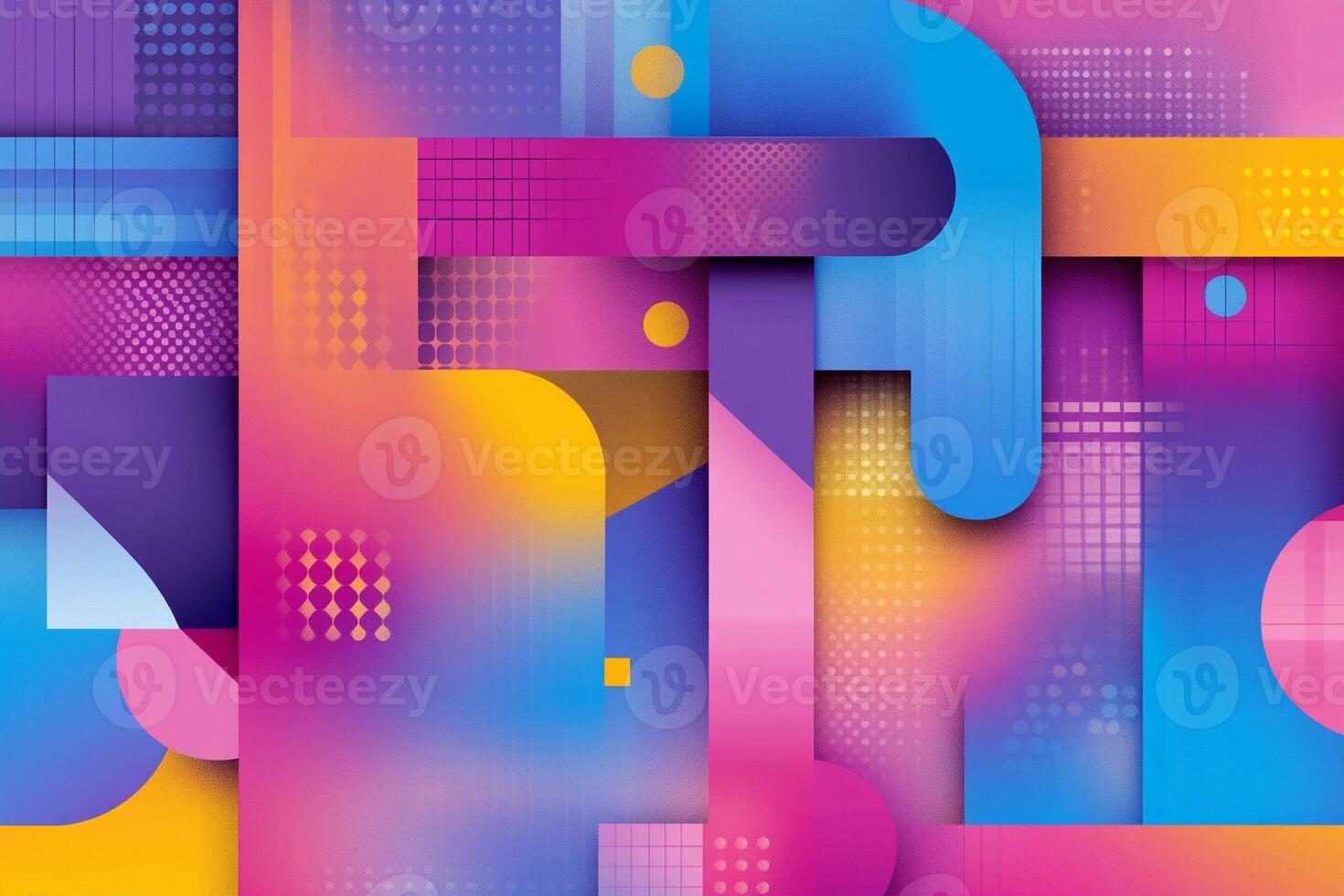 Abstract background with colorful shapes and lines photo